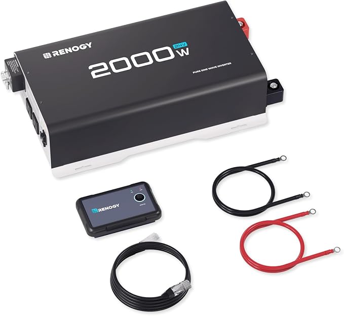 Renogy 2000W 24V Pure Sine Wave Inverter, 4000W Peak Power, 92% Energy by RenogySolar