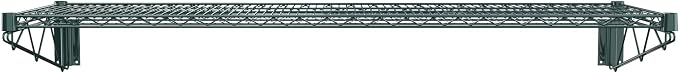 18" x 60" Green Epoxy Wire Wall Mount Shelf - Image 4