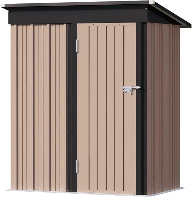 Greesum 5×3FT Outdoor Storage Shed, Metal Patio Storaged Sheds - Image 6