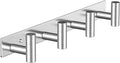 Wall Mounted Coat Rack-4 Hooks, Heavy Duty Stainless Steel Hook Rail by VINHOLD