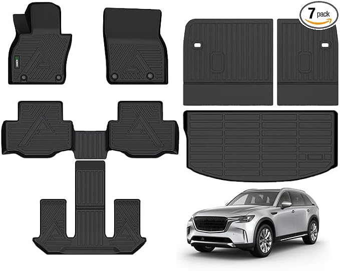 ANBINGO® Floor Mats & SeatBack Cargo Liner | CX90 2024-2025 7 Passenger | 2nd by ANBINGO