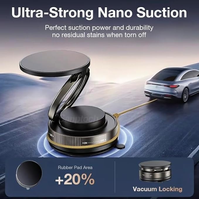 Super Strong Magnetic N52 car Phone Holder, 3-axis Folding, 360° Multi-Angle - Image 4