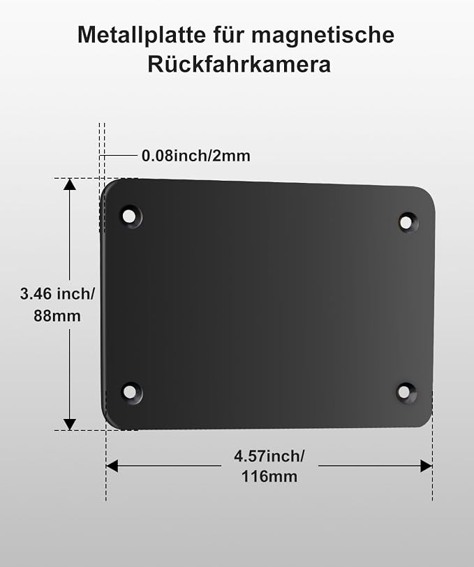 Metal Plate for Magnetic Wireless Backup Camera - Image 2
