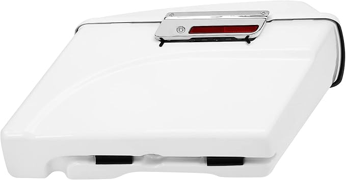 XFMT Motorcycle Saddlebags White Hard Saddle Bags Trunk - Image 9