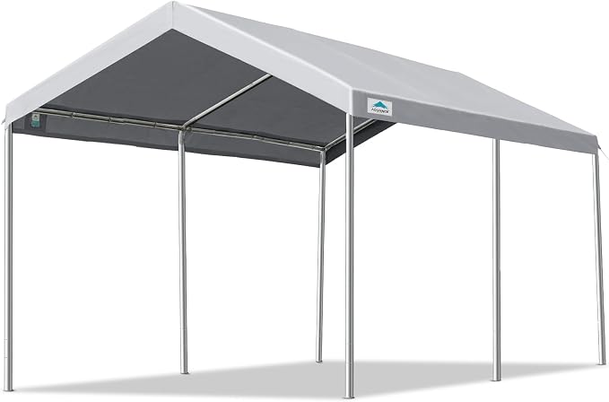 ADVANCE OUTDOOR Adjustable 10x15 ft Heavy Duty Carport Car Canopy Garage Boat by ADVANCEOUTDOOR