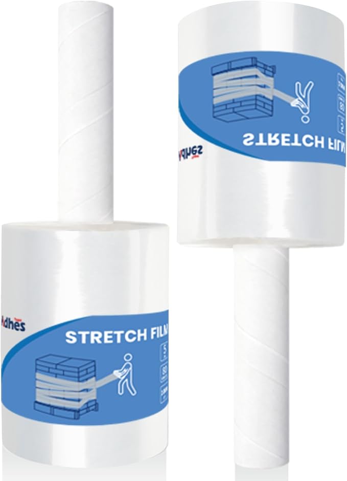 ADHES Mini Hand Stretch Wrap Film, 5 Inch x 1000 Feet 80 Gauge Industrial by ADHESTAPEPERSUITOFPERFECTION