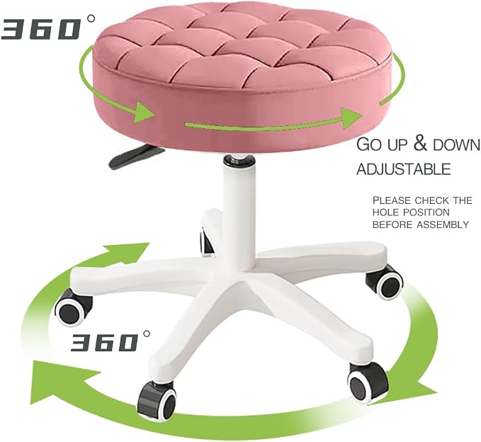 Small Chair Round Rolling Stool - Image 3