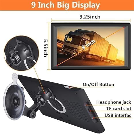 GPS Navigator for Car, Latest 2025 Map 9 inch Touch Screen Car GPS 256-16GB - Image 3