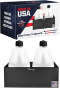 Pit Posse 430BK Double Utility Fuel Jug Rack Holder Shelf 23" Fits 2 Five by PITPOSSEMOTORSPORTS