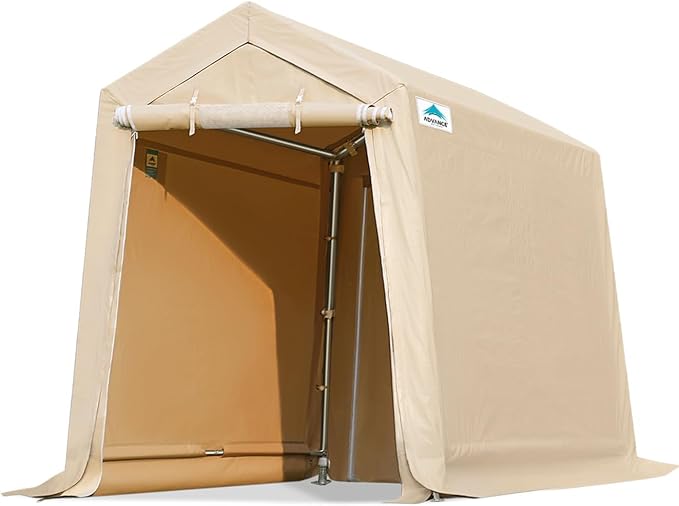 ADVANCE OUTDOOR 6x8 ft Outdoor Portable Storage Shelter Shed - Image 8