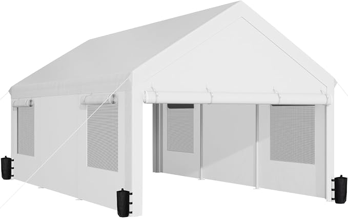 JAMFLY 12x20 ft Heavy Duty Carport - Image 8