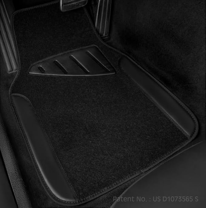 CAR PASS Waterproof Universal Fit Car Floor Mats, Faux Leather Car Carpet Mats - Image 7