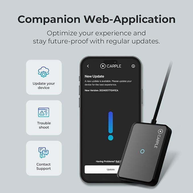 Wireless Carplay Adapter with Web App and OTA Updates, Convert Wired to - Image 3