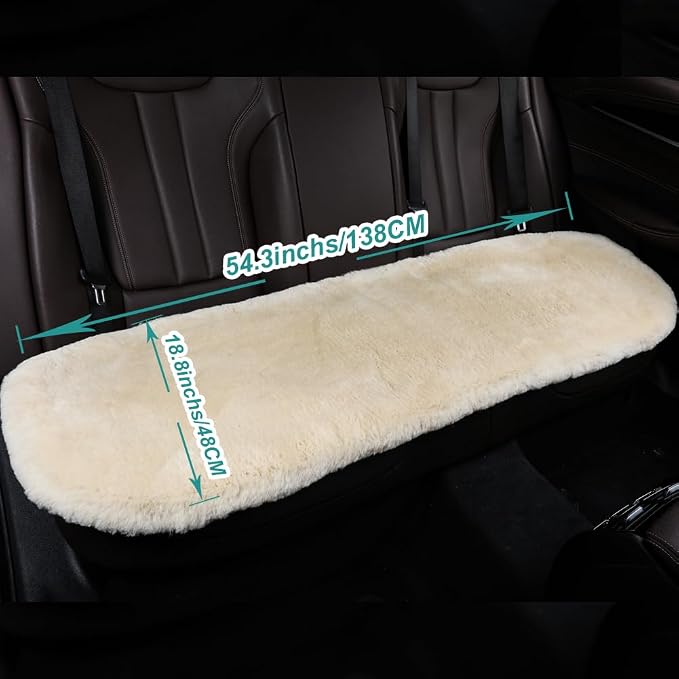 Fluffy Genuine Sheepskin Car Seat Cover - Image 2