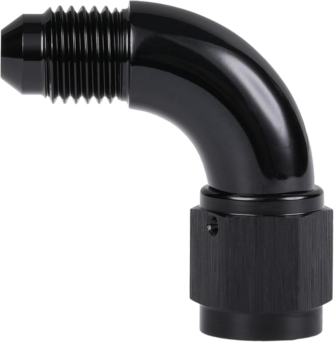 90 Degree 4AN Male to 4AN Female Swivel Full Flow Fitting Adapter Coupler by Podavelle