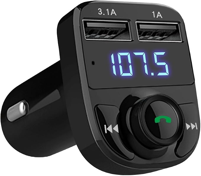 Handsfree Call Car Charger, Wireless Bluetooth FM Transmitter Radio Receiver by LIHAN