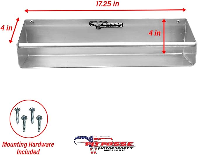 Pit Posse 465 Tie Down Hanger Holder Aluminum Wall Mount Rack Shelf - Image 3