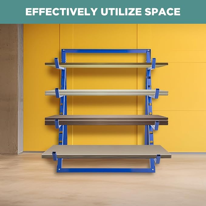 Yeeoy 4 Tier Steel Horizontal Lumber Storage Rack, Heavy Duty Pipe Organizer - Image 6