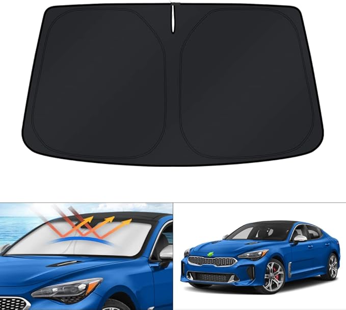 KUST Windshield Sun Shade for 2018-2023 Kia Stinger Window Sunshade Sun Visor by KUST