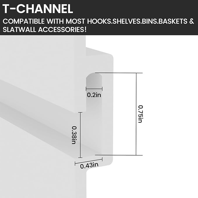 Slatwall Panel Wall Storage Systems, 4x8 ft Slat Wall Paneling Garage Wall - Image 4