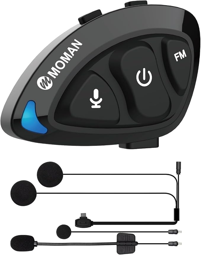 Moman Motorcycle Helmet Headset, RS-S Motorbike Helmet Speaker and Mic by Moman