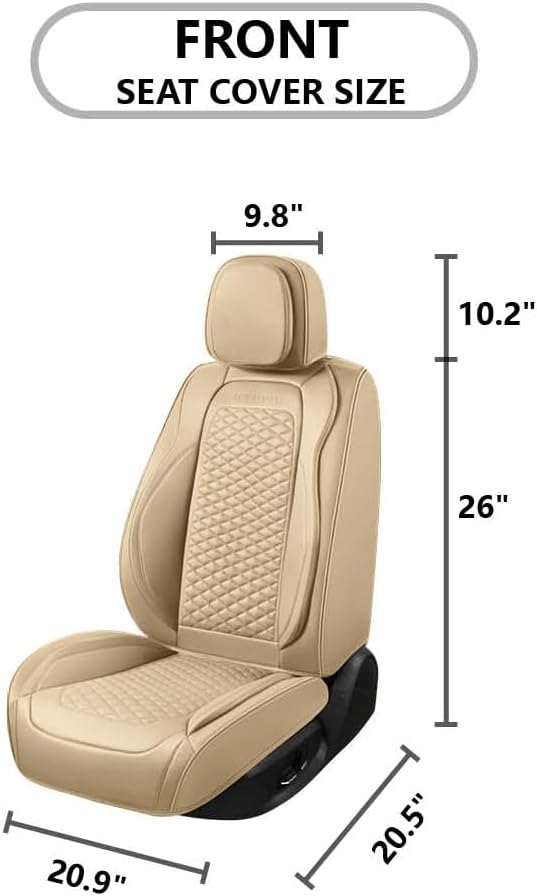 2 Packs Car Seat Covers Leather Car Seat Covers Universal Seat Covers - Image 7