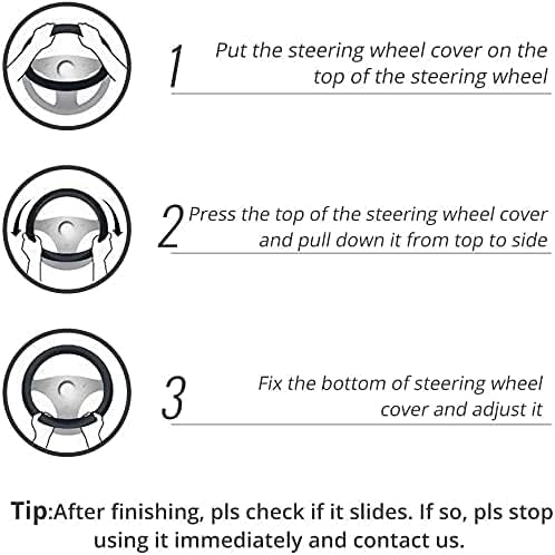 Leather - Car Steering Wheel Cover 15 inch Universal Fit Microfiber Steering - Image 6
