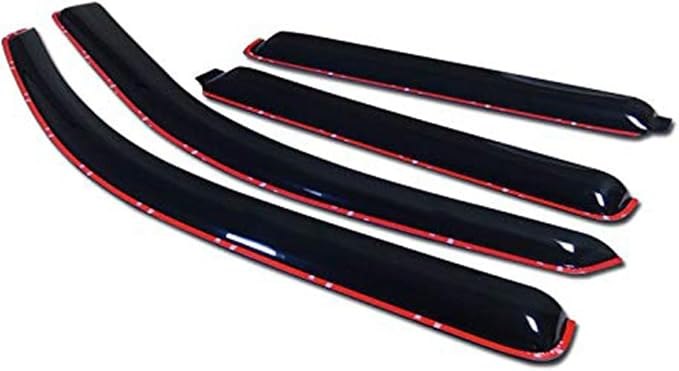in Channel Window Deflector Sun/Rain/Wind Guards Smoke Window Visors 4Pc Set by HS+Power