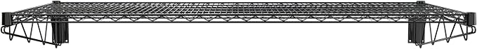 24" x 60" Black Epoxy Wire Wall Mount Shelf - Image 3