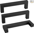 Goldenwarm 2Pack Black Square Bar Cabinet Pull Drawer Handle Stainless Steel by goldenwarm