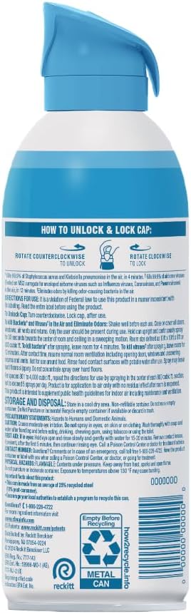 Lysol Air Sanitizer Spray, For Air Sanitization and Odor Elimination, Simple - Image 8