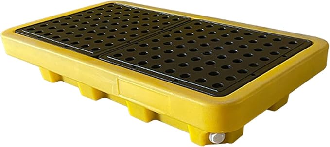 Drum Containment Spill Pallet, Industrial Nestable Oil Drums Leak-Proof Tray by PFCDZDU