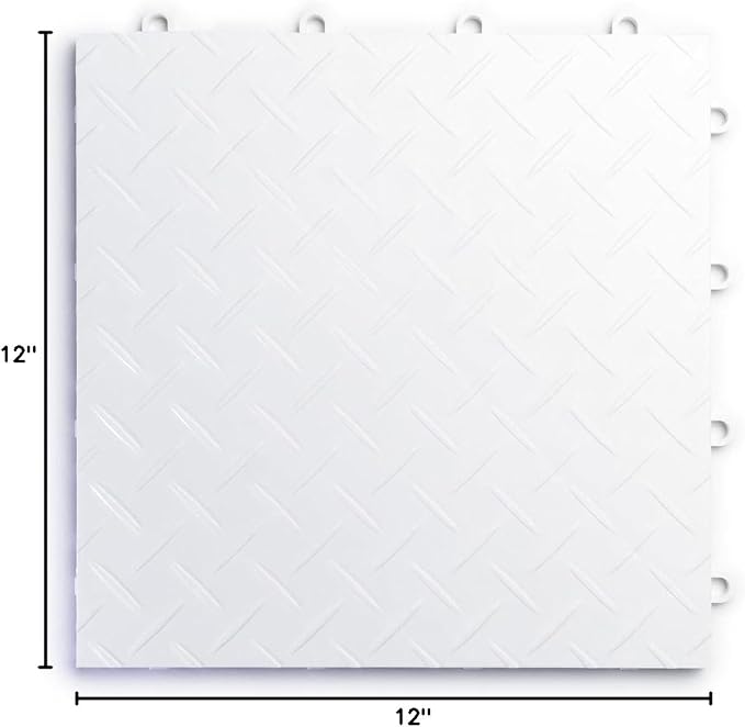 Big Floors RaceDeck Diamond Plate Design, Durable Interlocking Modular Garage - Image 7