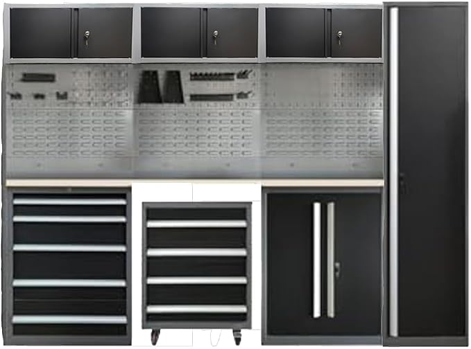 JZD Garage Storage Cabinet System Workshop, Tool Cabinets Combo by JZD