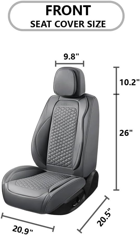 2 Packs Car Seat Covers Leather Car Seat Covers Universal Seat Covers - Image 7