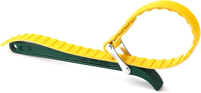 QWORK 15" Belt Strap Wrench, 2 Pack Multi-Purpose Adjustable Strap Oil Filter - Image 3