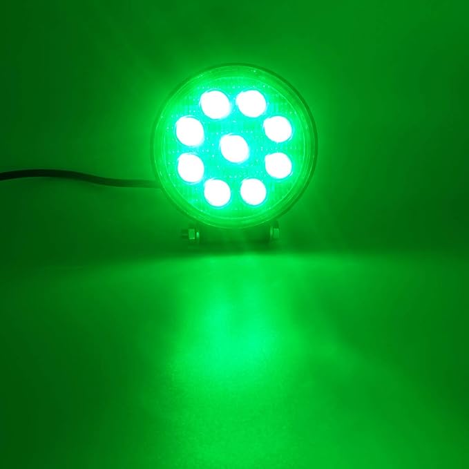 27W Spot Green Round Work LED Light Fog Offroad Off Road Lights Driving Lamp - Image 5