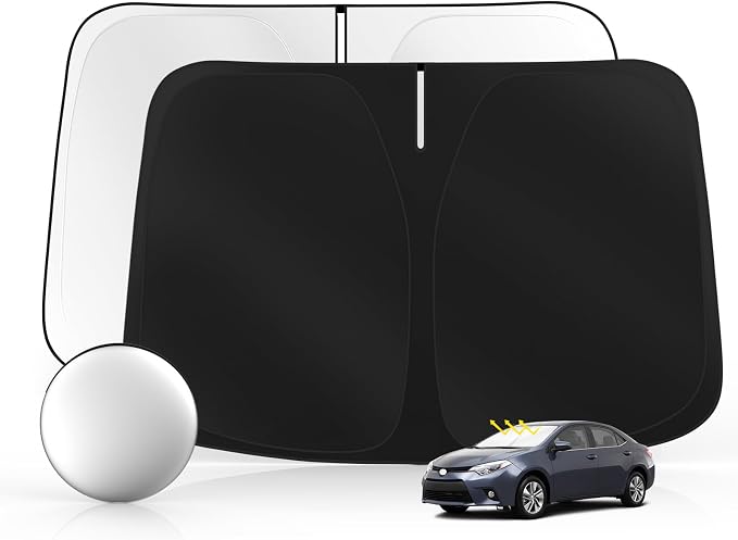 Windshield Sun Shade for Toyo-ta Corolla 2014-2019 Foldable Sunshade Custom Fit by SULAGIWINDSHIELDSUNSHADE