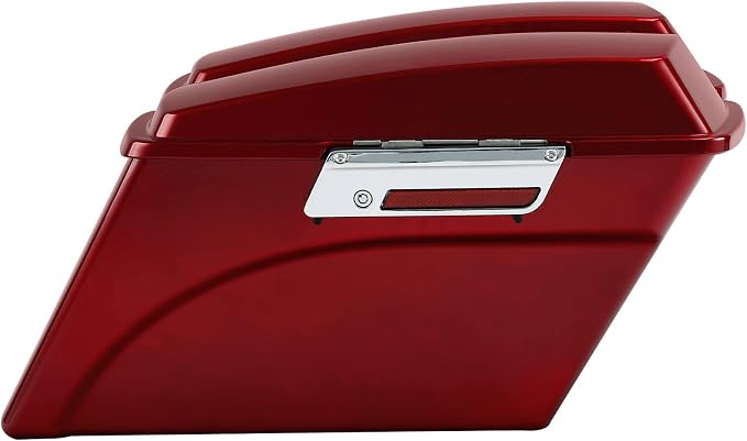 XFMT Motorcycle Saddlebags Red Hard Saddle Bags Trunk - Image 2