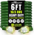 6ft Outdoor/Indoor Extension Cord 16/3 Gauge Heavy Duty 3 Prong SJTW, Waterproof by LifeSupplyUSA