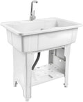 Freestanding Utility Sink Plastic Laundry Tub Sink by Unknown