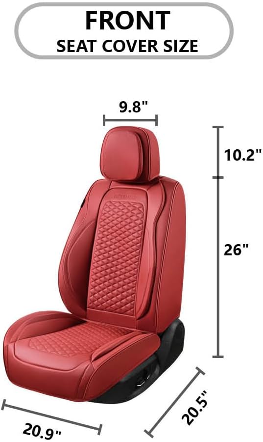 2 Packs Car Seat Covers Leather Car Seat Covers Universal Seat Covers - Image 7