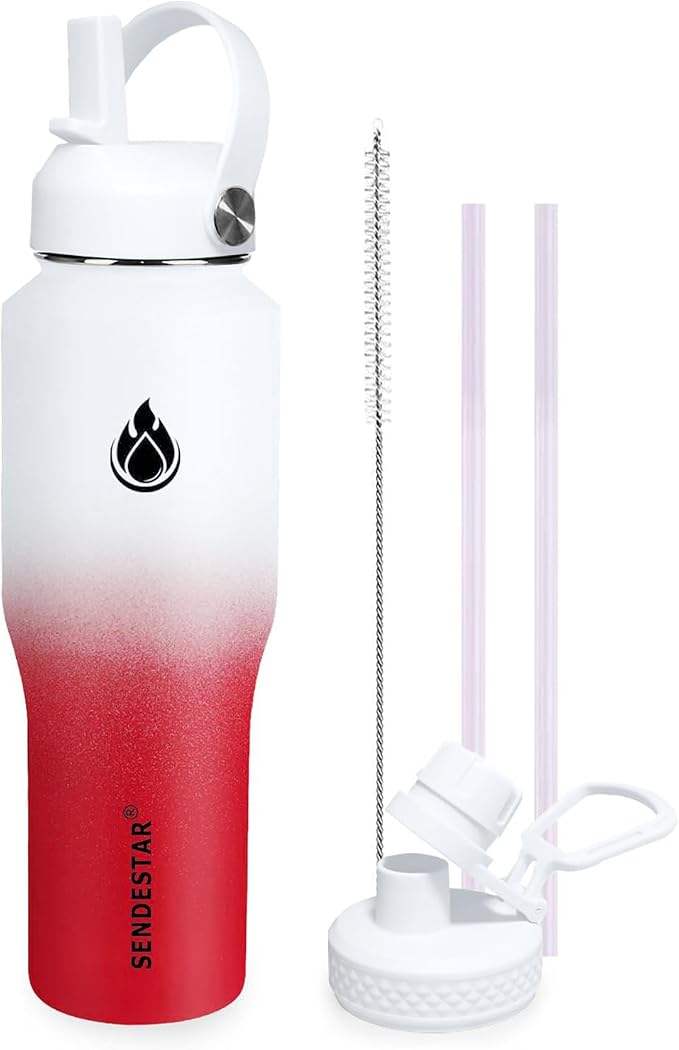 SENDESTAR 32oz Water Bottle Wide Mouth Stainless Steel Vacuum Insulated Double by Sendestar