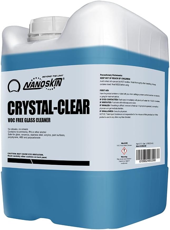 Nanoskin CRYSTAL-CLEAR VOC-Free Glass Cleaner 5 Gallon by Nanoskin