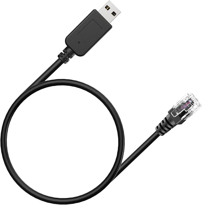 Radar Detector Cord, USB to RJ11 Cable, RJ11 Plug Power Cable, by Plozoe