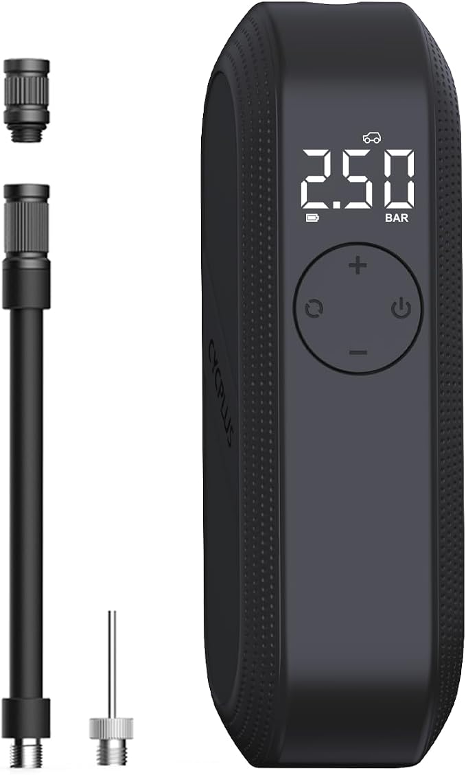 CYCPLUS Electric Air Compressor Bicycle Pump Car Tire Inflator, 150 PSI by CYCPLUS