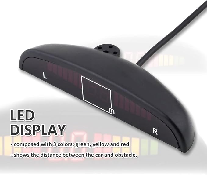 ZONETECH New 4 Parking Sensors LED Display Car Reverse Backup Radar System 10 - Image 2
