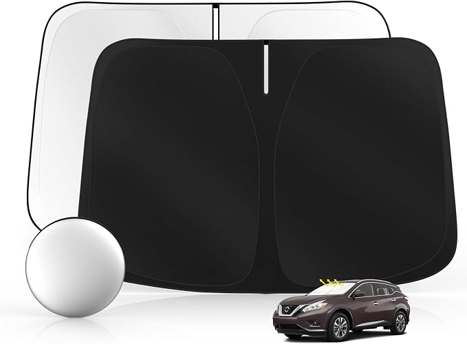 Windshield Sun Shade for Ni-ss-an Murano 2015-2024 Foldable Sunshade Custom Fit by SULAGIWINDSHIELDSUNSHADE