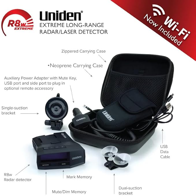 Uniden R8W Extreme Long Range Laser/Radar Detector, 360° Awareness, Directional - Image 3