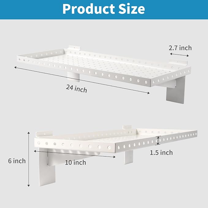Slatwall Shelves 24x10 Inch, Slatwall Accessories - Image 2